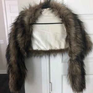 Faux fur shawl